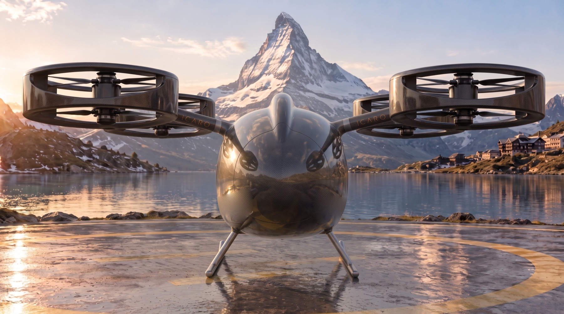 ICARO — rear view from above, the four rotors
